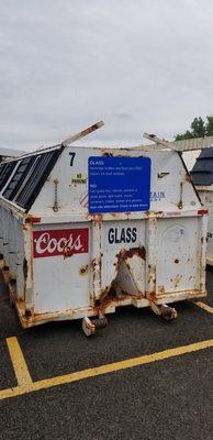 Glass recycling bin