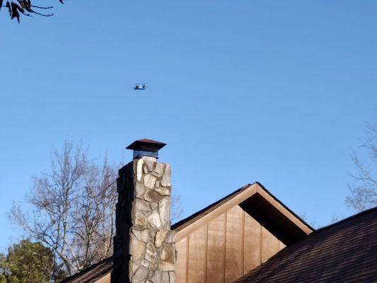 Assessing the roof using drone technology