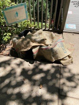 Grain bags to ride the awesome 100yr old wooden slide