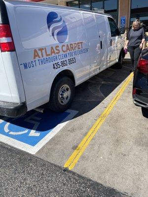 Atlas Van taking the only available handicap spot, laziness is not a handicap