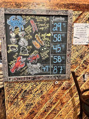 Market price seafood combos