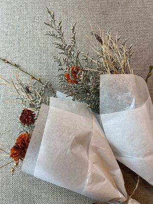 Dried bouquets