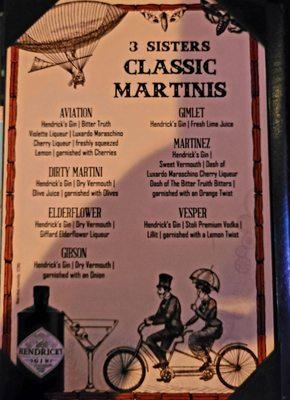 Martini Menu 3 of 3