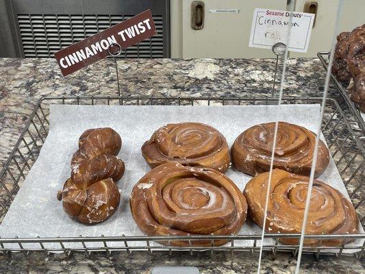 Cinnamon twist and cinnamon roll