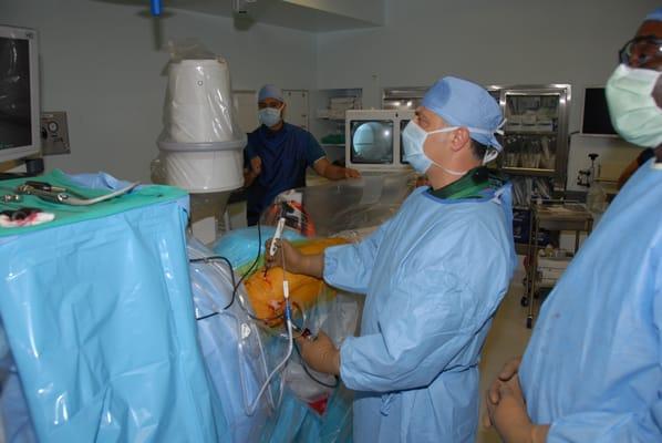 Dr Afra performing hip arthroscopy