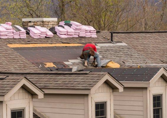 Shingle roof installation