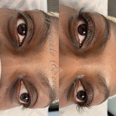 Mink lash Natural set Wispy with V lash C