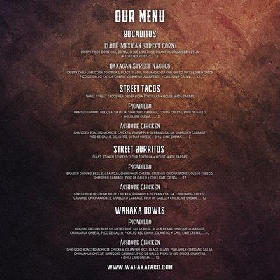 Partial Menu