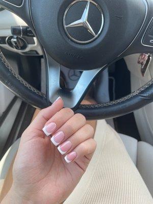 perfect acrylic with gel French tip