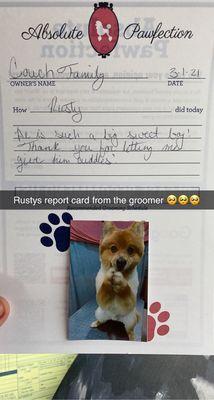 Cutest report card, ever!