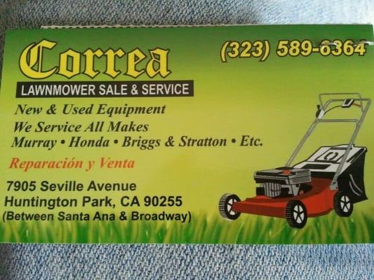 Correa Lawnmower Service