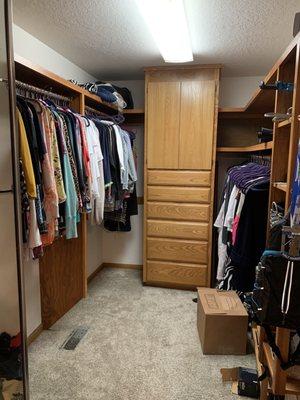 Closet before