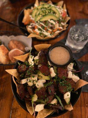 Steak avocado salad and chicken avocado salad. Get the homemade dressing delicious