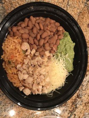 Chicken Baja bowl no salsa