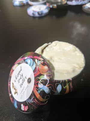 CBD Whipped Cinnamon body butter. Helps with all your aches and pains.