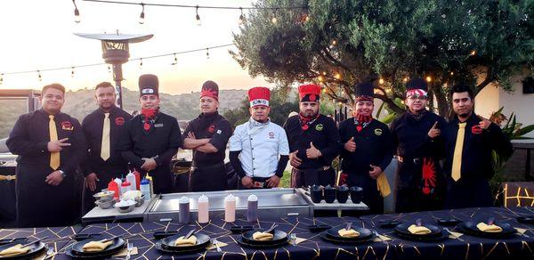 Indulge in the sizzle and flavor of our hibachi catering experience.