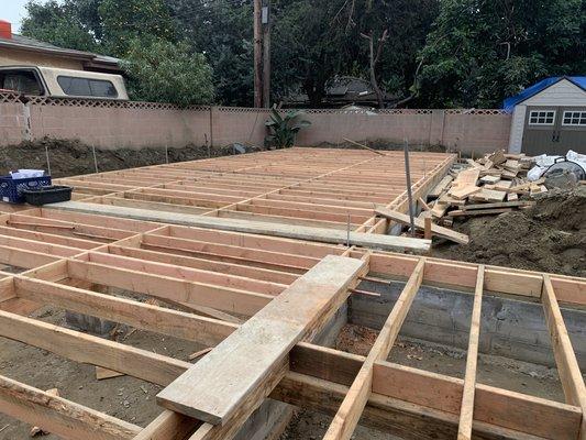 New construction for homeowners two bathrooms and one kitchen going up!