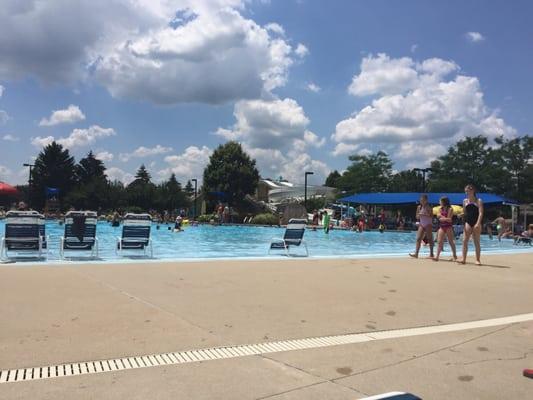 Sitting pool side