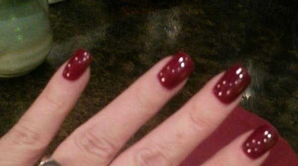 This is what my nails looked like two weeks after I had them done. Amazing! The best salon I've ever been to.