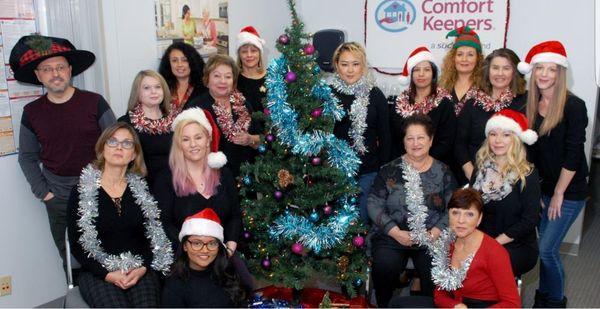 Our Comfort Keepers team celebrates Christmas.