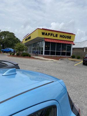 Waffle House with great view of the beach while you eat