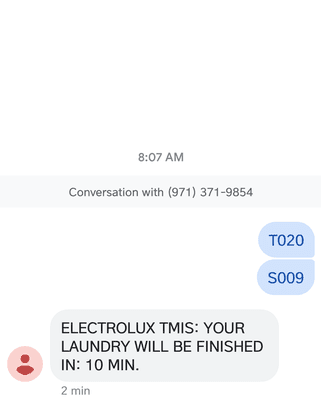 Have a text sent to your phone when your laundry is finished washing.