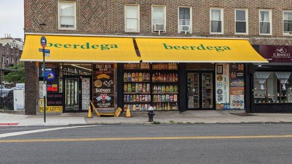 The front of Beerdega from across Third Avenue.