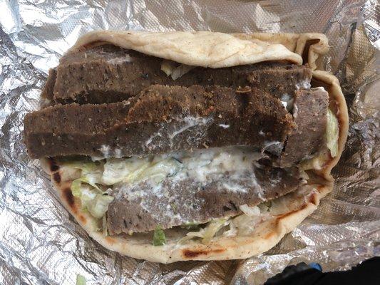 Lots of meat on the gyro!