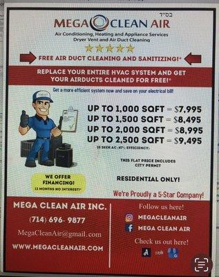 Mega Clean Air-Heating and Air Conditioning