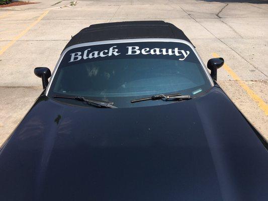 Custom vinyl lettering