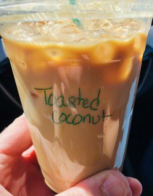 Toasted Coconut Iced Latte