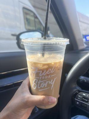 Delicious Iced Caramel Blondie Coffee