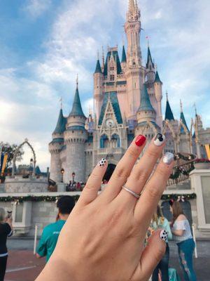 Disney nails at Magic Kingdom. Done by Angie