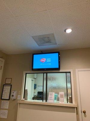 TV in the waiting room