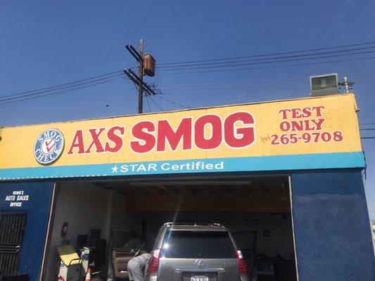 AXS Smog Test Only