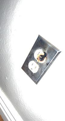 This is the outlet the flame shot out of.