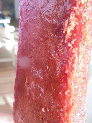 Chamu flavored popsicle, close-up.