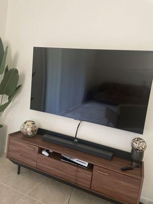 Piss poor installation of tv and soundbar! Save your $250 and don't get Best Buy to install this for you.