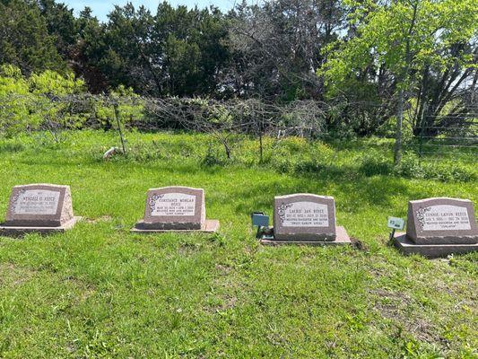 Recent addotions at the rear of the cemetery