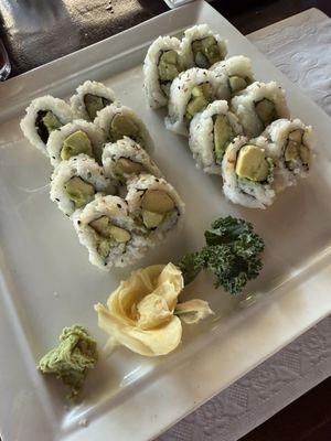 Avocado sushi rolls x 2 orders