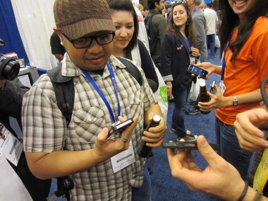 Fellow South Bay Yelpers testing new apps at the exhibit hall.