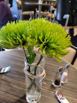 Every table had beautiful mums