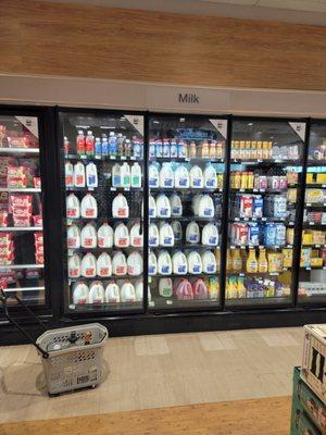 Refrigerated section and carts you can pull or push