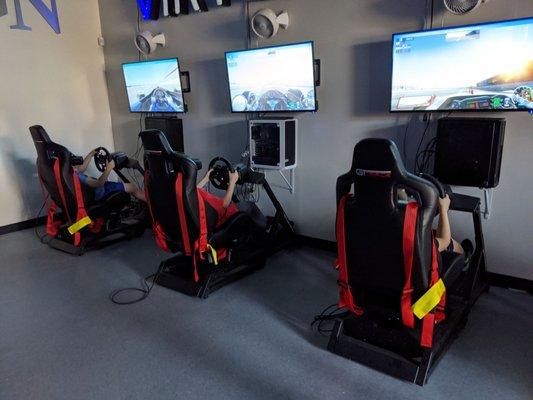 Racing simulator in virtual reality.