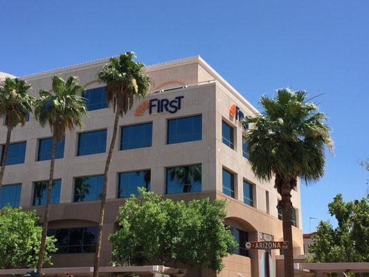 Corporate Building in Downtown Chandler. Our branch is located on the 1st floor.