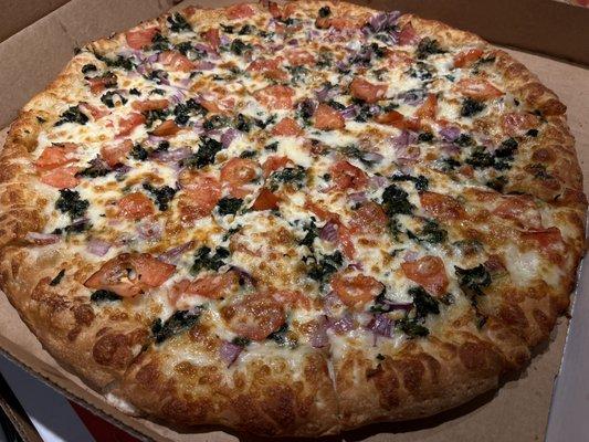 Spinach and Feta Gourmet Pizza