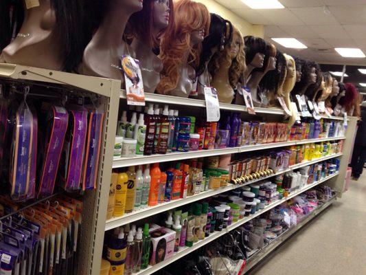 Is that heaven? Nope, just beautiful wigs and products galore