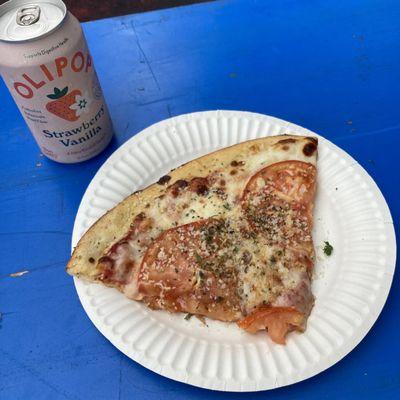 $5 Slice of Pizza topped with Tomato  Garlic  Parsley