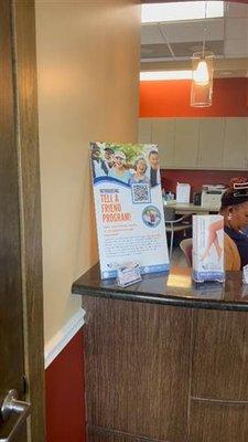 Reception desk inside Plainfield vein clinic