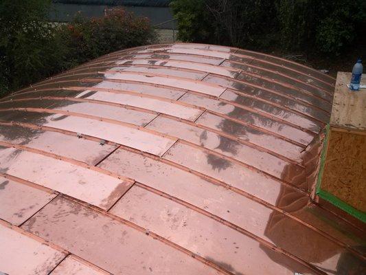 Copper Barrel Roof